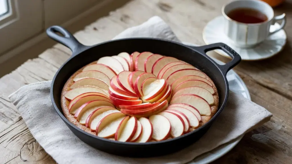 3 Äpfel genügen für diesen unwiderstehlichen Pfannenkuchen (ohne Backofen und kompliziertes Abwaschen!)